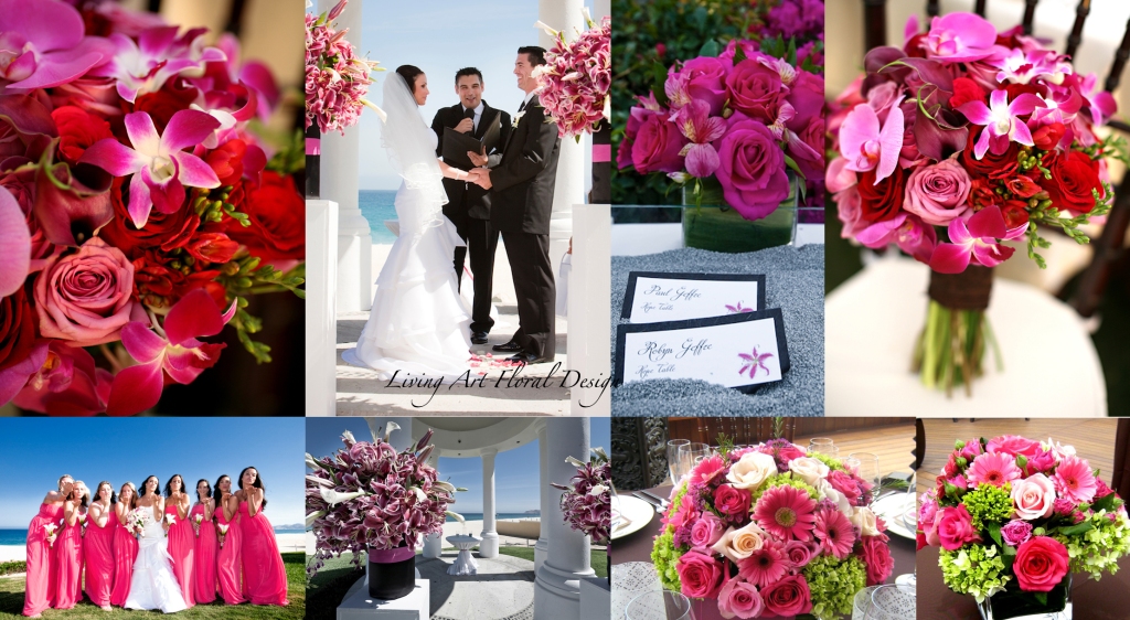 Pink is a popular color scheme for summer weddings
